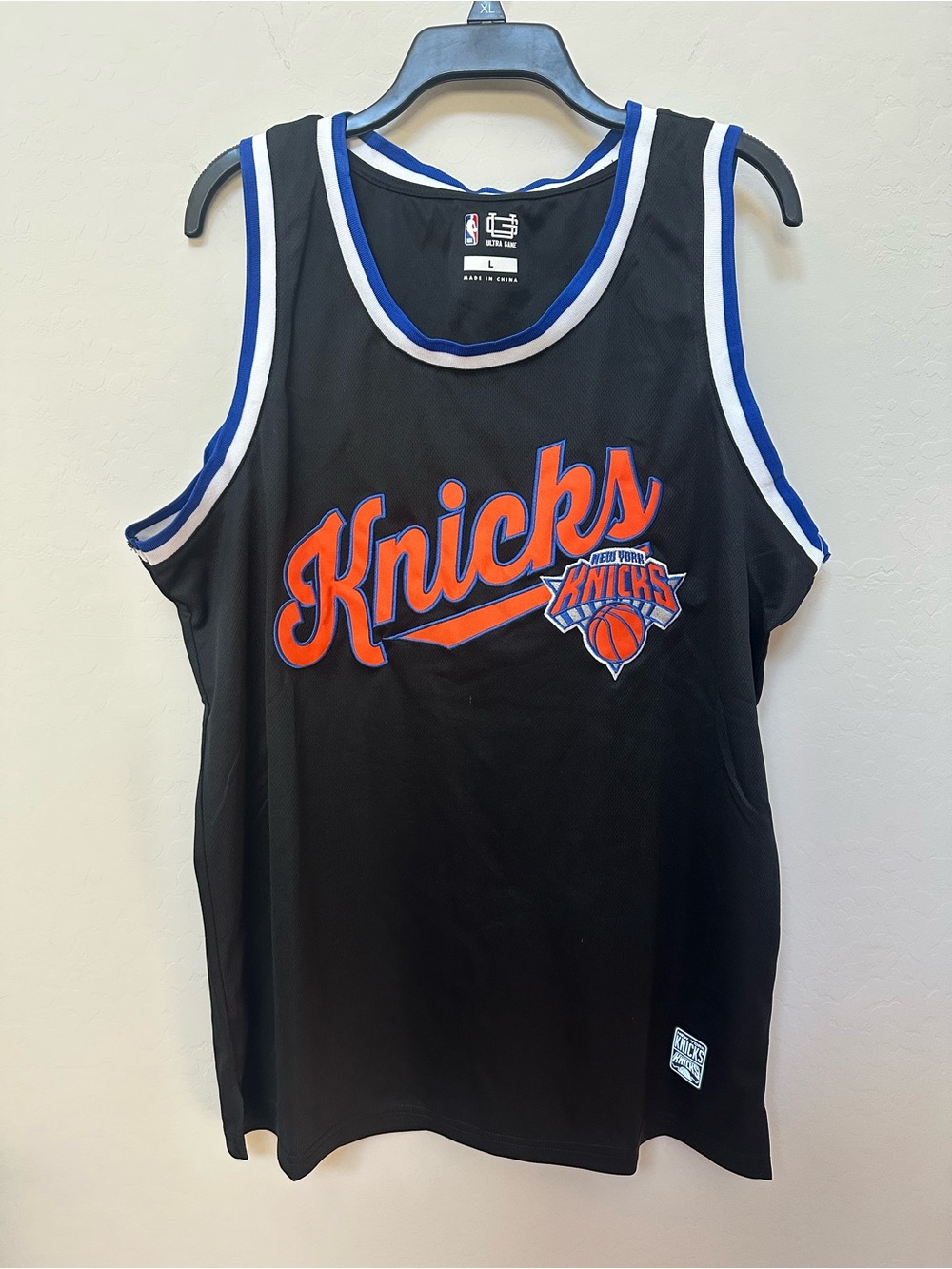 New York Knicks NBA Black Basketball Jersey Tank Top Size Large NEW